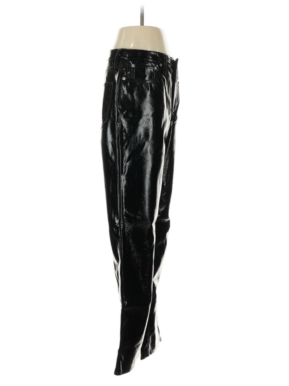 J.Crew Collection Faux Leather Pants High Rise Demi Boot Crop Black Size 28 NWT - Picture 4 of 6